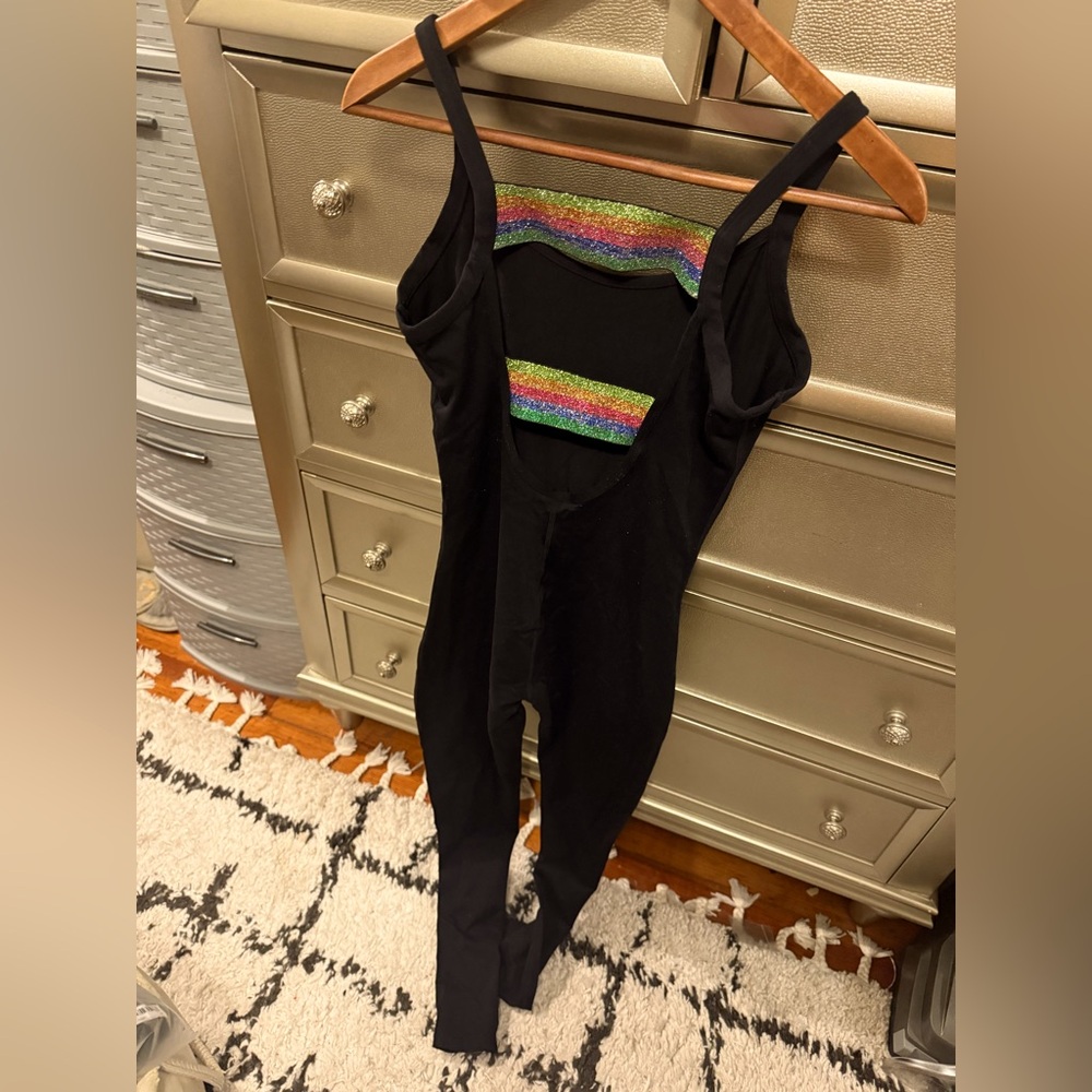 “ZUMBA LOVE” Power Jumpsuit with Elastic Rainbow back detail size M